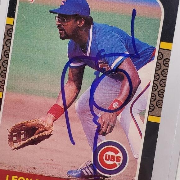 Leon Durham Autographed Signed Baseball Card 1987 Donruss #242 - Picture 2 of 9